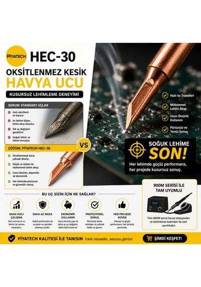 Hec-30 Oksitlenmez Kesik Havya Ucu İle Kusursuz Lehimleme Deneyimi