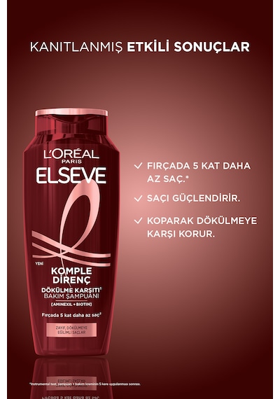 Elseve Komple Direnç Dökülme Karşıtı Bakım Şampuanı 300 ML