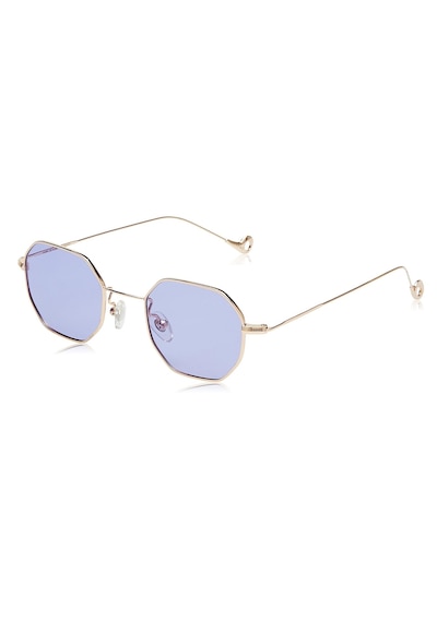 Daniel Klein Dk4183-4 Soft Lila Küçük Altıgen Polarize Camlı Kadın Güneş Gözlüğü Gold
