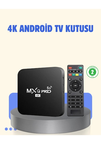 4k Android Tv Box 2gb Ram 16gb Rom, Hızlı Wi-fi Bağlantılı Akıllı Medya Kutusu Siyah