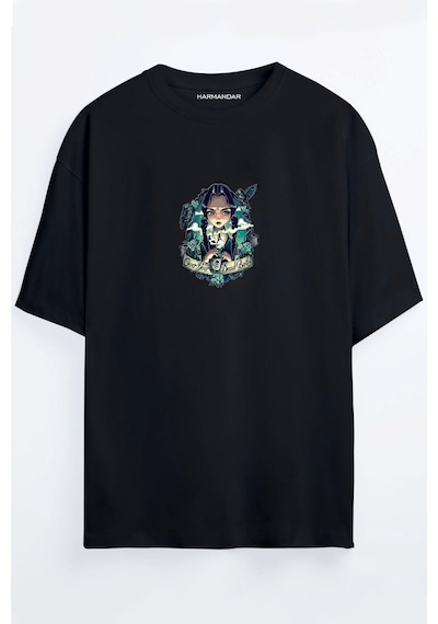 Wednesday Baskılı Unisex Siyah Oversize T-shirt Siyah Wednesday Baskılı Unisex Siyah Oversize T-shirt Siyah