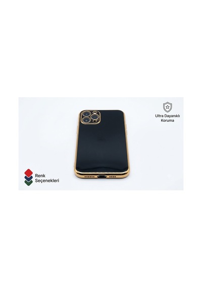 İphone 11 Pro Max Uyumlu Gold Kenar Şeritli Ve Kam Bksft14-19f40e