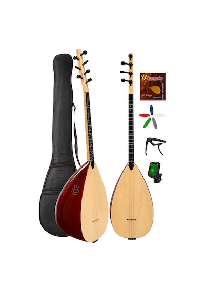 Yankı Kb-40m Kısa Sap Bağlama Seti Öğrenci Sazı Kılıf Akort Kapo Tel Mızrap - 9054988879876