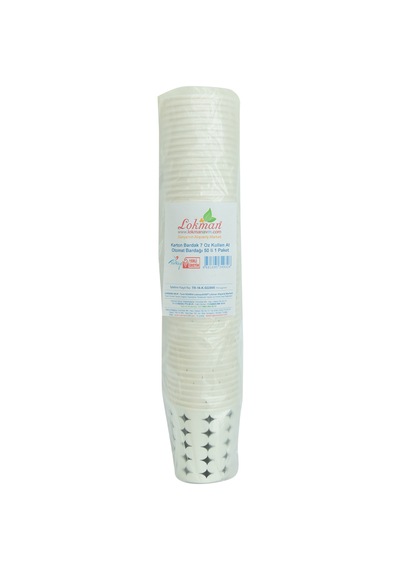 Lokman Avm Karton Bardak 7 Oz Kullan At Çay Kahve Sıcak Kağıt Otomat Bardağı 50'li 1 Paket
