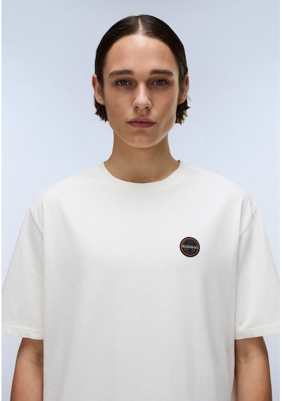Napapijri S-badge Ss 1 Erkek T-shirt-31960 Beyaz