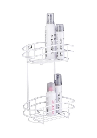 Wenko 2 Katmanlı Duvar Rafı Classic Plus - Çelik, 24 X 32,5 X 15 Cm, Beyaz