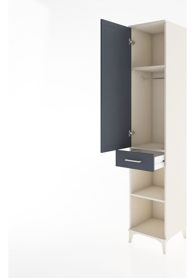 Hyperion Dolap 3 Raflı Tek Çekmeceli Tek Askılı 44x44x221 Ayt... Aytaşı