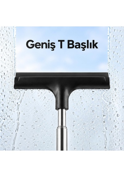 Teleskopik Araba Cam Sileceği Ve Yan Dikiz Aynası Çekeceği, 1 Metre Uzayabilir Araç Ayna Temizleme Aparatı Çekçek - Çizmez Yumuşak Kauçuk Başlık, Pratik Oto Bakım Aksesuarı