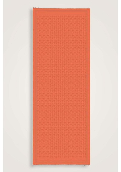Imannoor Karanfil Monogram Turuncu İpek Şal 68x200 Orange