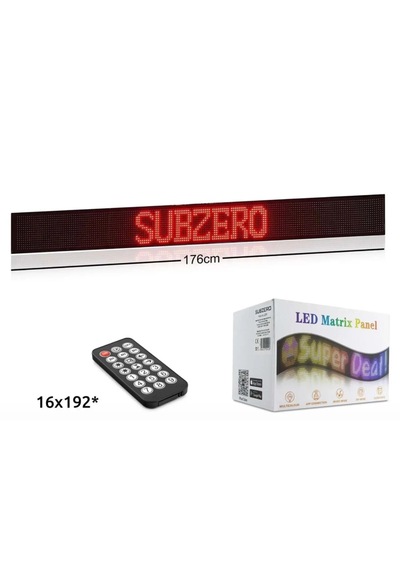 Subzero Ld70 176cm Sled Matrix Panel Dijital Kayar Rgb Ekran Kumandalı Mobil Uygulamalı Siyah