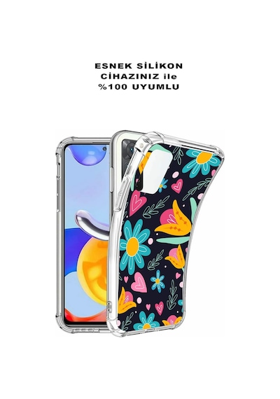 Samsung Galaxy M34 İle Uyumlu Retro Color 2 Baskılı Şeffaf Köşe Korumalı Antişok Kılıf