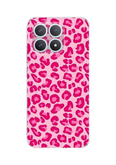 Poco F8 Pro Uyumlu Pembe Leopar Tasarımlı Baskılı Silikon Kılıf Renkli