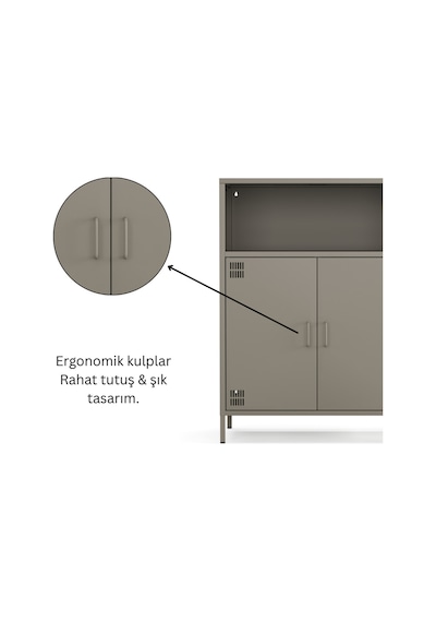 Pera Metal Dolap 2 Kapılı, Açık Raflı 80,50 X 40 X 109,50 Cm - 9 Renk Seçeneği Bulunmaktadır Gri Pera Metal Dolap 2 Kapılı, Açık Raflı 80,50 X 40 X 109,50 Cm - 9 Renk Seçeneği Bulunmaktadır Gri