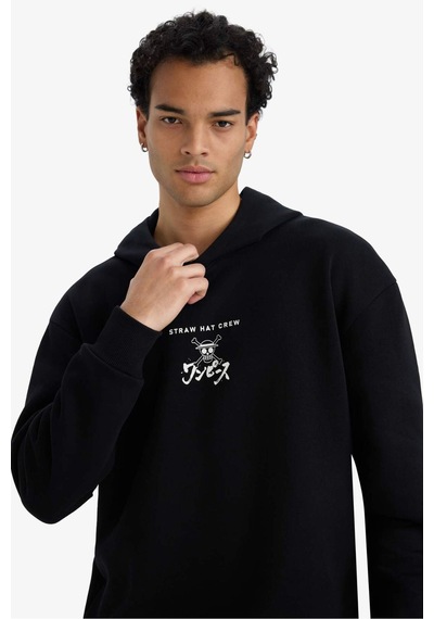 Defacto One Piece Boxy Fit Kapüşonlu Sırt Baskılı Sweatshirt E9321ax25aubk81 Siyah Defacto One Piece Boxy Fit Kapüşonlu Sırt Baskılı Sweatshirt E9321ax25aubk81 Siyah