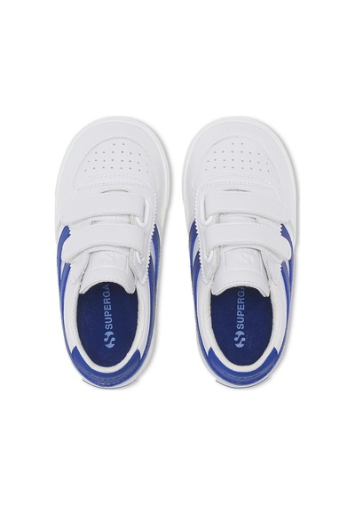 Superga 2846 Kids Seattle Straps Vegan Faux Leather Çocuk Unisex Beyaz-mavi Bileksiz Sneaker Beyaz-mavi-317