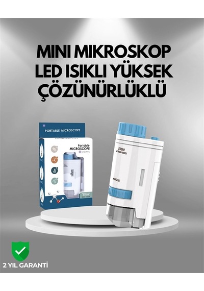 Mey İthalat Abs Gövdeli Öğrenci Ve Hobi Mikroskobu Mavi Renk