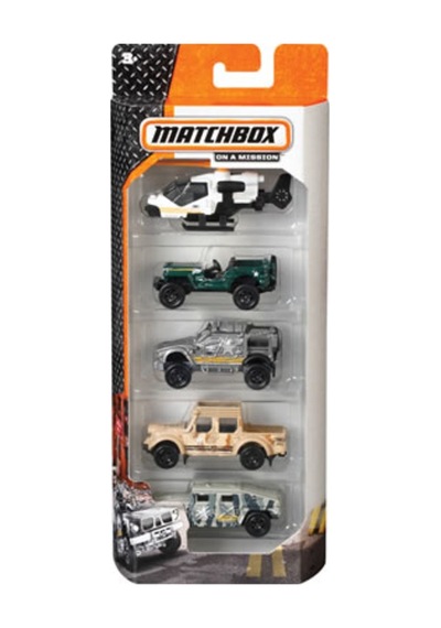 Matchbox 5'li Araba Seti - 3 Adet Tarı Çok Renkli
