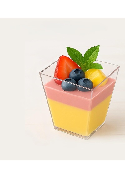 6 Adet Kapaklı Magnolia Tiramisu Kabı Şeffaf Mika Tatlı Kabı Buzdolabına Uygun Tekrar Kullanıla