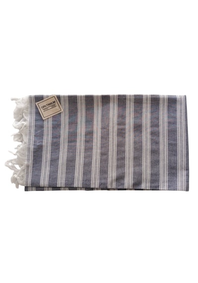 Grvtanıum Kot Mavi %80 Pamuk 175x96cm Peştemal Banyo Havlusu M1 Koyu Gri-Mavi