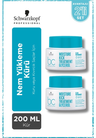 Bonacure Bc Clean Nem Yükleme Kürü 200ml X 2 Adet - Kuru Ve Kıvırcık Saçlar İçin