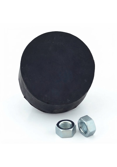 M16 X 100 Mm Kauçuk Titreşim Takozu, Sarsıntı Engelleyici Sönümleyici Ayak 2 Adet Somun