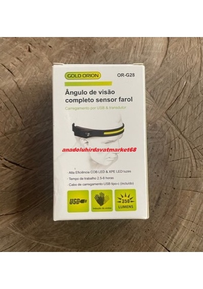Orıon Sensörlü Kafa Feneri Şarjlı Kafa Lambası Kamp Lambası Çift Lamba Baş Feneri Beyaz