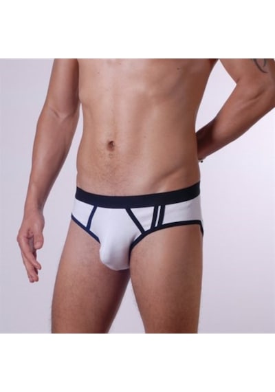 Terry Pau Don Moris Şeritli Slip(Dm140506) Beyaz