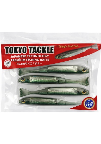 Tokyotackle Wiggle Real Fish Silikon Sahte Balık Yem 7.5cm 5'li Paket