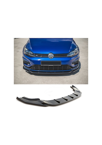 Vw Golf 7.5 R Line Tampon Ön Lip Plastik Parlak Siyah Karlık-ön-ek-bodykit 2017 2018 2019 2020 2021