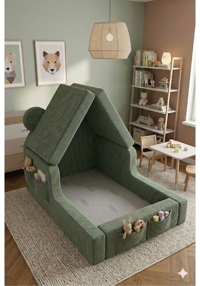 Mini Nest 6 Sı 1 Arada Modüler Bebek Oyun Parkı, Park Yatak, Beşik, Baza, Oyun Alanı Ve Top Havuzu
