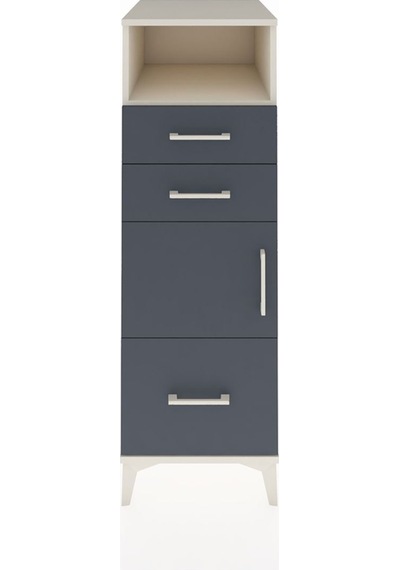 Kronos Dolap 2 Raflı 3 Çekmeceli Tek Kapaklı 44x59x134 Aytaşı-antrasit Aytası