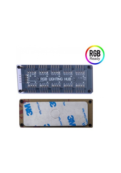 Rgb 10 Port Hub 12v 4-pin Fanlar Ve Soğutucu İçin Aura Sync Rgb Adaptörü