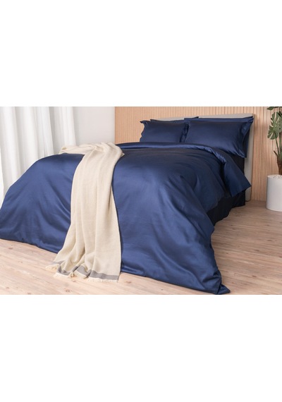 Milano Classic Royal Blue 240 Tc Armürlü Pamuk Saten Nevresim Takımı Renkli