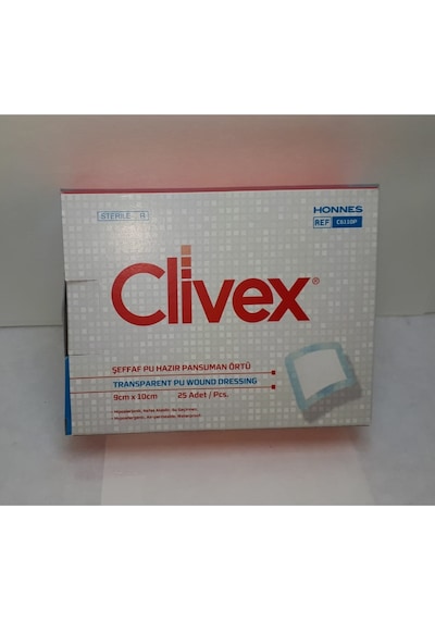 Clivex Şeffaf Pu Hazır Pansuman Örtüsü 9cmx10cm 25 Adet C6110p