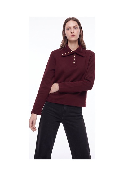 Mustang Bordo Kadın Sweatshirt M6wl-swt1549 Mürdüm