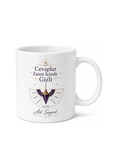 Sarkaç Kullananlara Bilinçaltı Cevapları Dowsing Hediye Kupa Bardak Beyaz / Çok Renkli