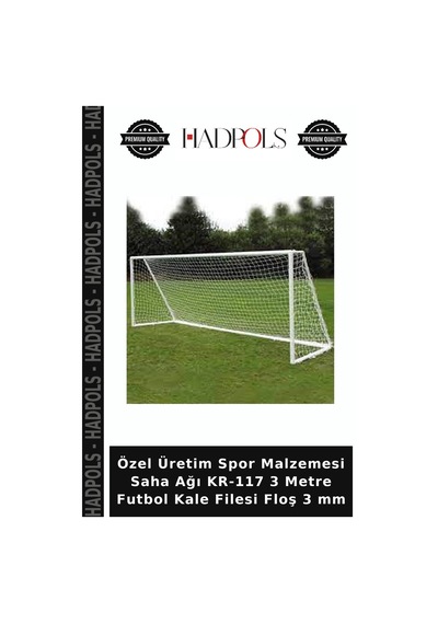 Özel Üretim Spor Malzemesi Saha Ağı Kr-117 3 Metre Futbol Kale Filesi Floş 3 Mm Belirtilmemiş