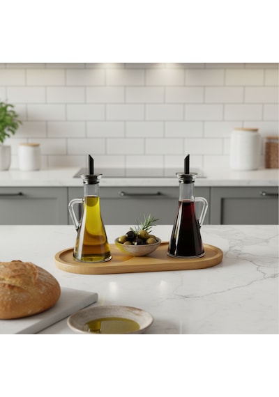 Bambu 2 Bölmeli Yağdanlık Altlığı, Saksılık Bambu