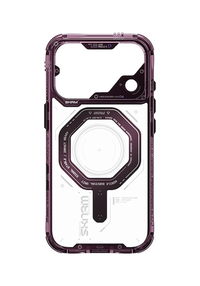 Apple Uyumlu iPhone 18 Pro Max Uyumlu Kılıf Skinarma M-safe Şarj Özellikli Airbag Tasarımlı Magma Kapak Bordo