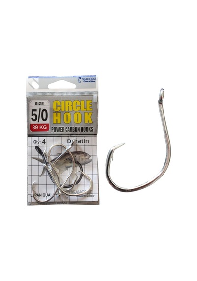 Sea Horse Circle Power Carbon Hooks Oty:4 No:5/0 Standart