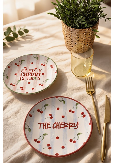Keramika Cherry Ege Pasta Tabağı 20 Cm 4 Adet 23950-51 Çok Renkli