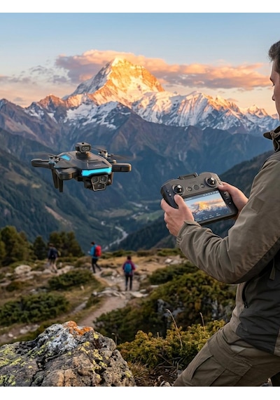 Katlanabilir Ekranlı Kumandalı Drone - Wi-fi Kameralı, Sd Kart Destekli, Şarj Edilebilir Akıllı Drone