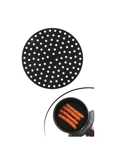 Ivory Air Fryer Silikon Pişirme Matı Yüksek Isıya Dayanıklı Kare Hava Fritözü Matı, Yapışmaz Delikli Yenide