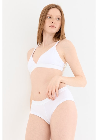 Naphor Touch Beyaz Boyshort Külot Gri