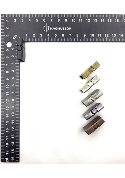 5x15 Mm Deri Bileklik Kiliti Mıknatıslı Kilit 10 Adet 5 X 15 Mm / Siyah