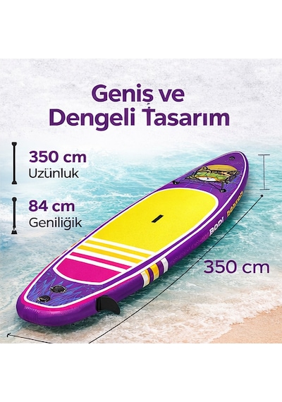 Paddle Board Sup Vr Cat Edition Bodi Cyber Şişme Stand 350x84x15cm Full Set Hediyeli