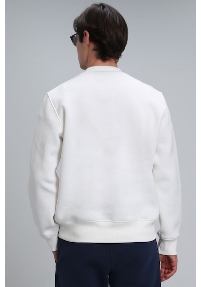 Lufian Erkek Sweatshirt 112030125 Kırık Beyaz