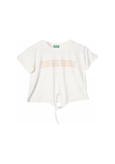 United Colors Of Benetton Benetton Kız Çocuk T-shirt 09308 Beyaz