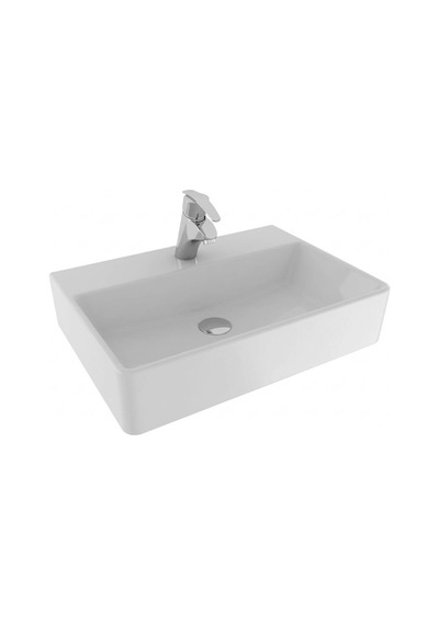 Serel - Minimal Tezgah Üstü Dikdörtgen Lavabo 42x60 Cm Beyaz - 2047tds110h Diğer