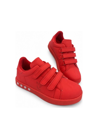 Papucumun Dünyası Çocuk Erkek/kız 3 Cırtlı Kolay Giyilir Ortopedik Işıklı Sneaker Tam Kalıp Kırmızı Papucumun Dünyası Çocuk Erkek/kız 3 Cırtlı Kolay Giyilir Ortopedik Işıklı Sneaker Tam Kalıp Kırmızı